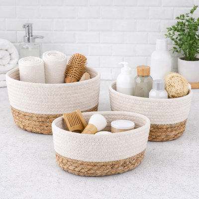 Padang 3-Piece Cotton Basket Bin