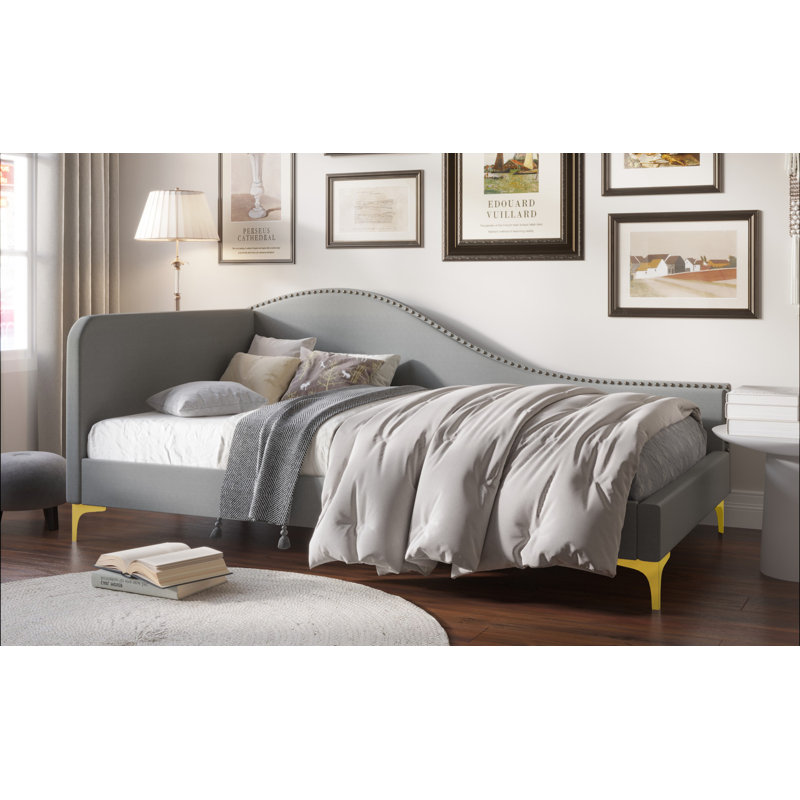 Edina Upholstered Daybed, Gray