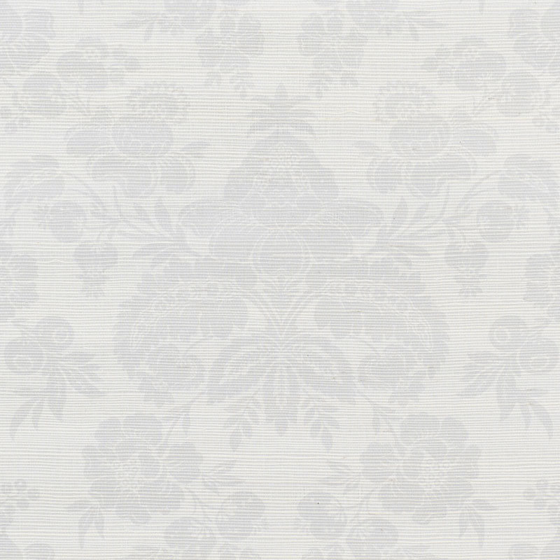 Simone Damask Grasscloth Wallpaper, Silver