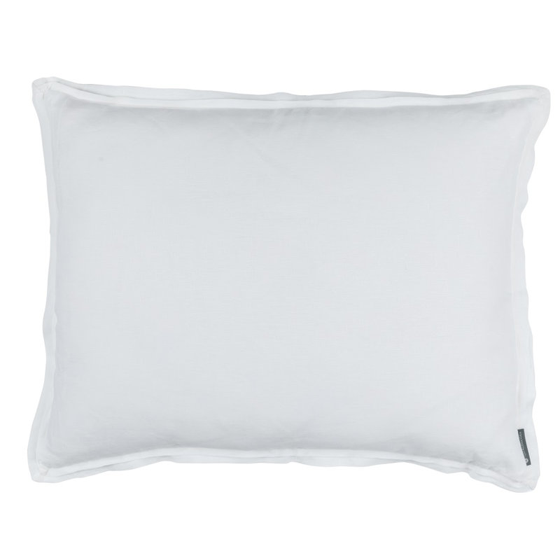 Bloom Linen Lumbar Pillow Cover & Insert, White, 20" x 26"
