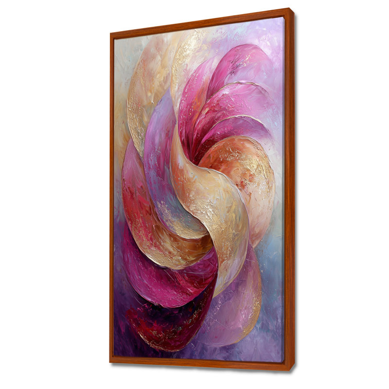 Abstrait lavande abstraite équilibre IV - décoration murale moderne, H 60 po x l 28 po, Reproduction avec cadre flottant