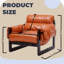 Fauteuil rétro en cuir ciré à l'huile - Confort de type nuage avec mortaise et menuiserie Tenon-1072258242
