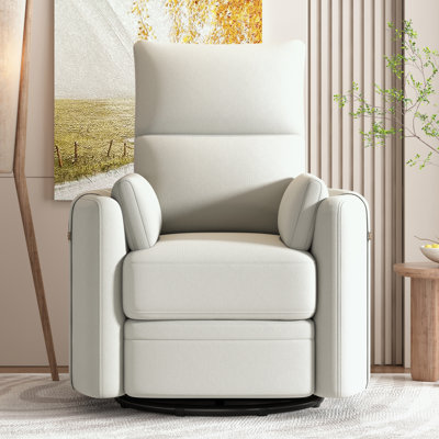 Fauteuil inclinable pivotant avec deux coussins amovibles