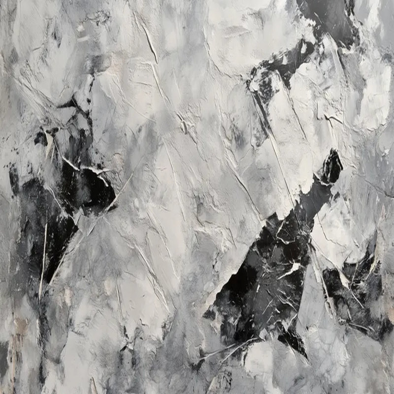 Monochrome Textured Abstract Wall Mural, 236" L x 117.96" W