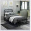 Metal Platform Bed Frame With Headboard No Box Spring Needed Twin BLACK