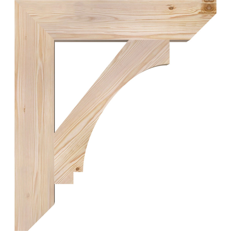 5 1/2"W x 28"D x 32"H Imperial Slat Smooth Bracket, Douglas Fir, Douglas Fir (Smooth), 32"H x 5.5"W x 28"D