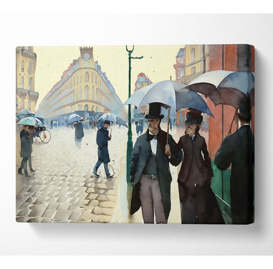 Gustave Caillebotte Pariser Straße an einem Regentag - Leinwanddrucke auf Leinwand