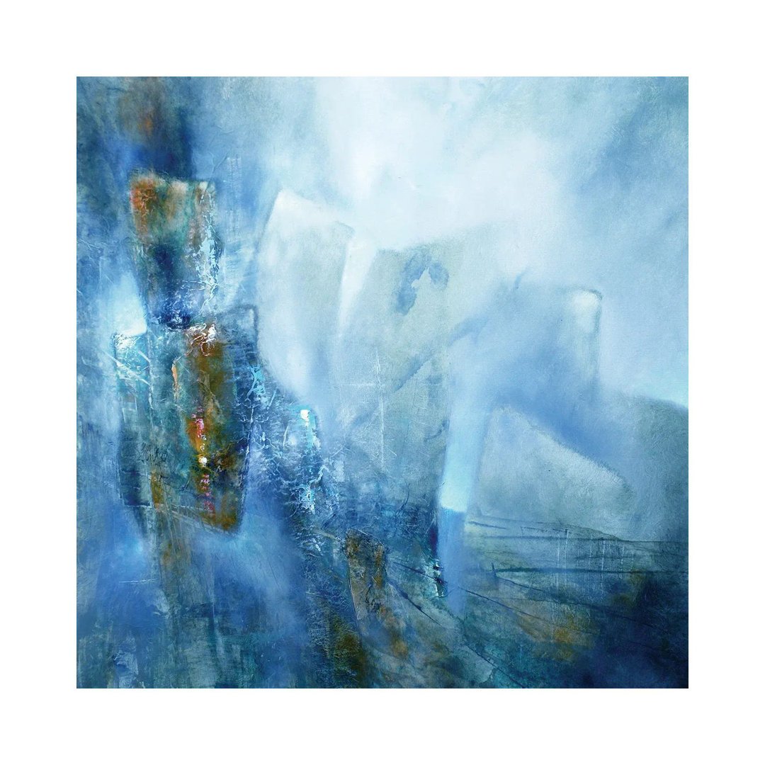 Dialogue In Blue von Annette Schmucker - No Frame Gallery-Wrapped Canvas Giclée on Canvas