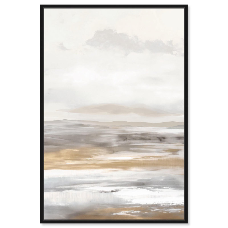 «Desert Dunes I», art abstrait Boho par Art Remedy, H 16 po x l 11 po x P 1,2 po, Cadre noir