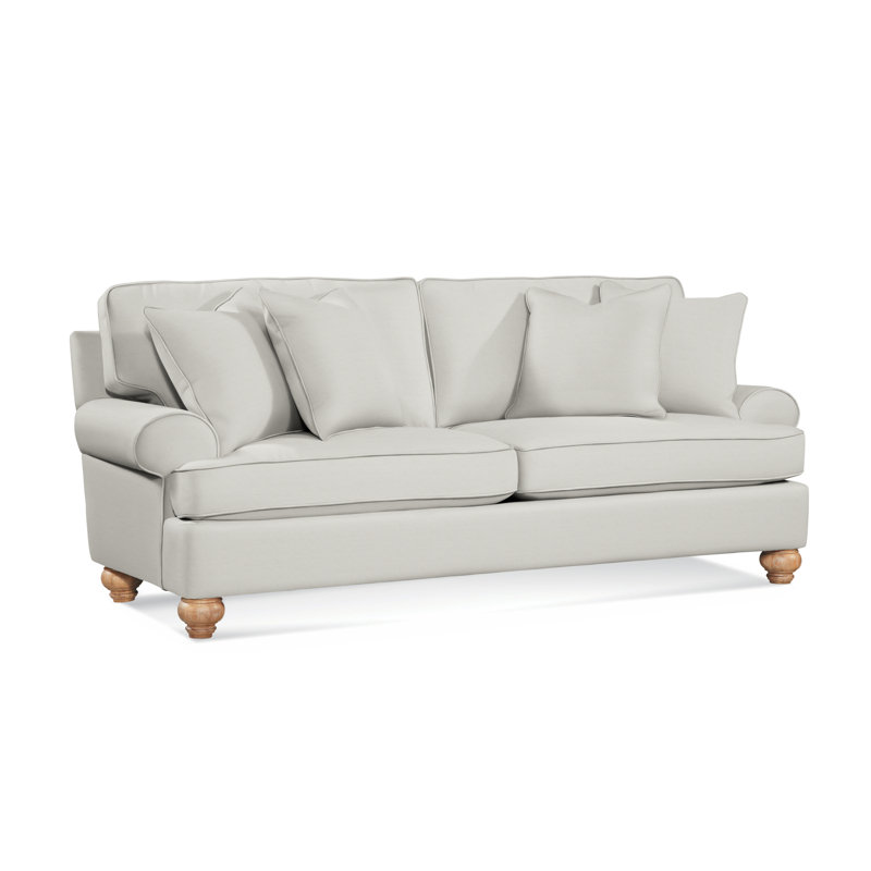 Artisan Landing Upholstered 86'' Sofa, Sandalwood, Teal Performance; 0357-53