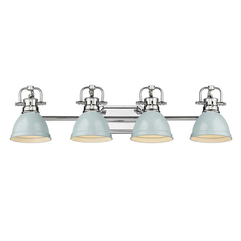 Éclairage pour salle de bain 4 lumières Calico, Écume de mer, Chrome