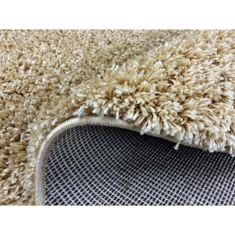 Tapis à poil long tissé à la machine avec options de taille et de couleur, Rectangle 6 pi 7 po x 9 pi 6 po