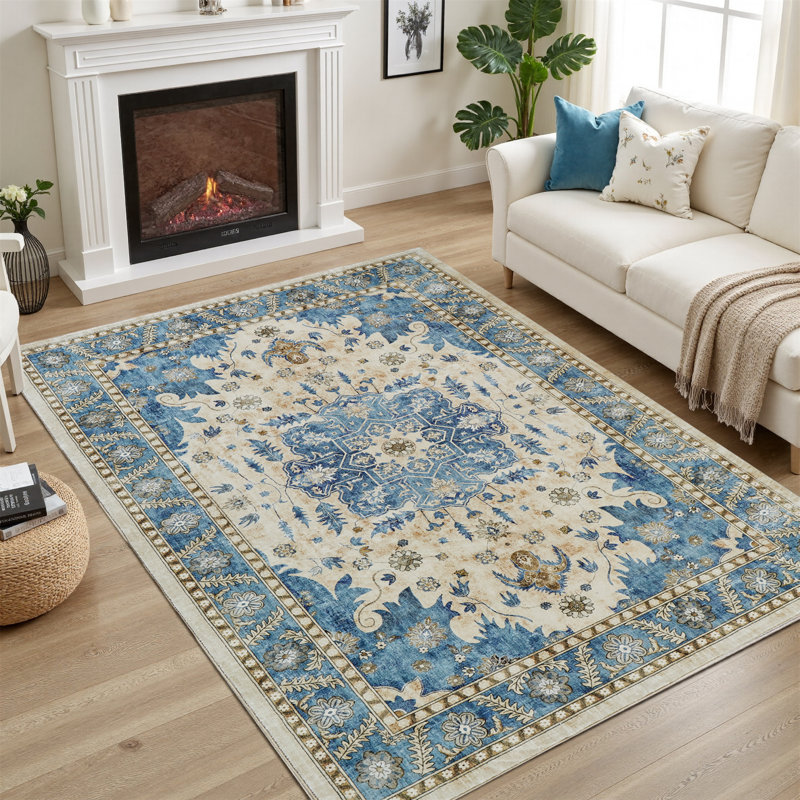 Rectangle Polyester Machine Woven Area Rug, Rectangle 8' x 10'