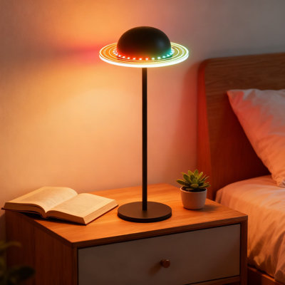 Cordless Rechargeable Table Lamp With Remote & Touch Control, Dimmable 3 CCT & 12 RGB Colors, Adjustable Height For Home Restaurant Bar Outdoor Decor