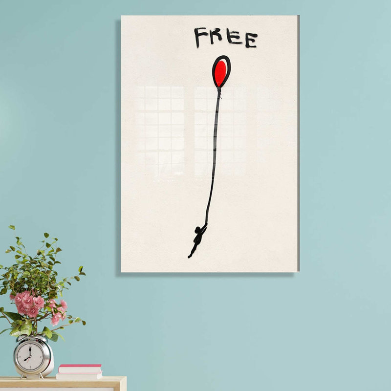 Boze Wall Decor on Tempered Glass, 70cm H x 50cm W