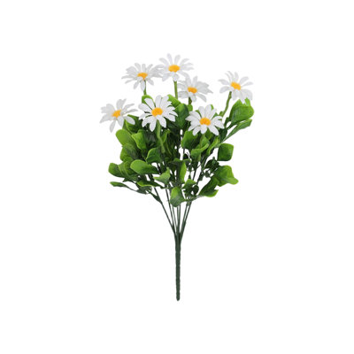 Artificial Flowers for Outdoors, Realistic Fake Flowers UV Resistant Artificial Plant, Faux Silk Bouquet Flowers for Outside Garden, Patio, Lawn Plant