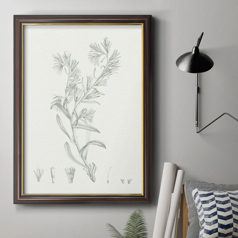 «Botanical Study in Sage II», peinture sur toile encadrée, H 20 po x l 16 po x P 2,5 po