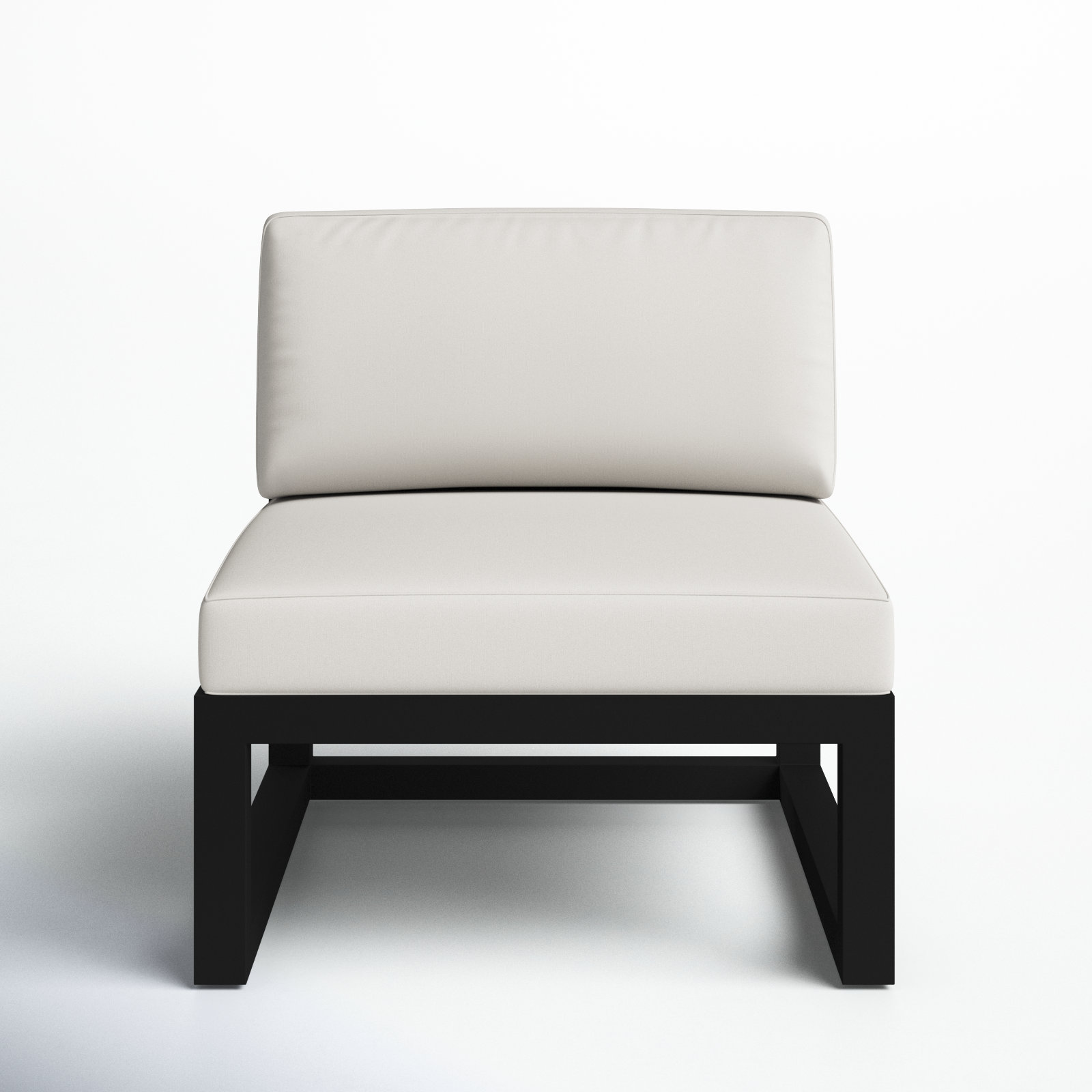 Smith Sunbrella® Patio Lounge Chair, Canvas Natural, Black