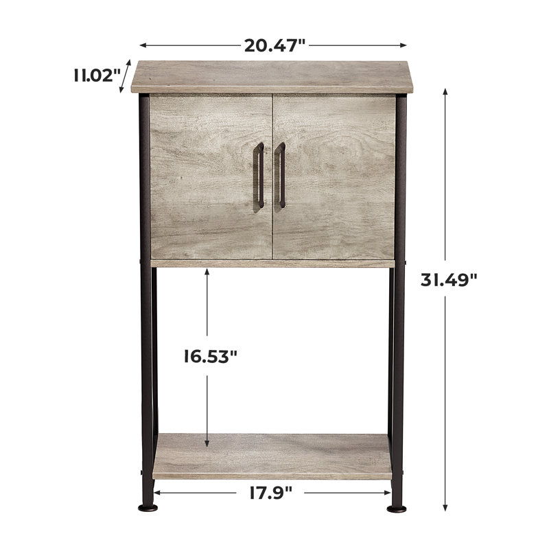 Support d'aquarium, support d'aquarium avec armoire pour le rangement des accessoires, robuste, 10 gallons, Gris
