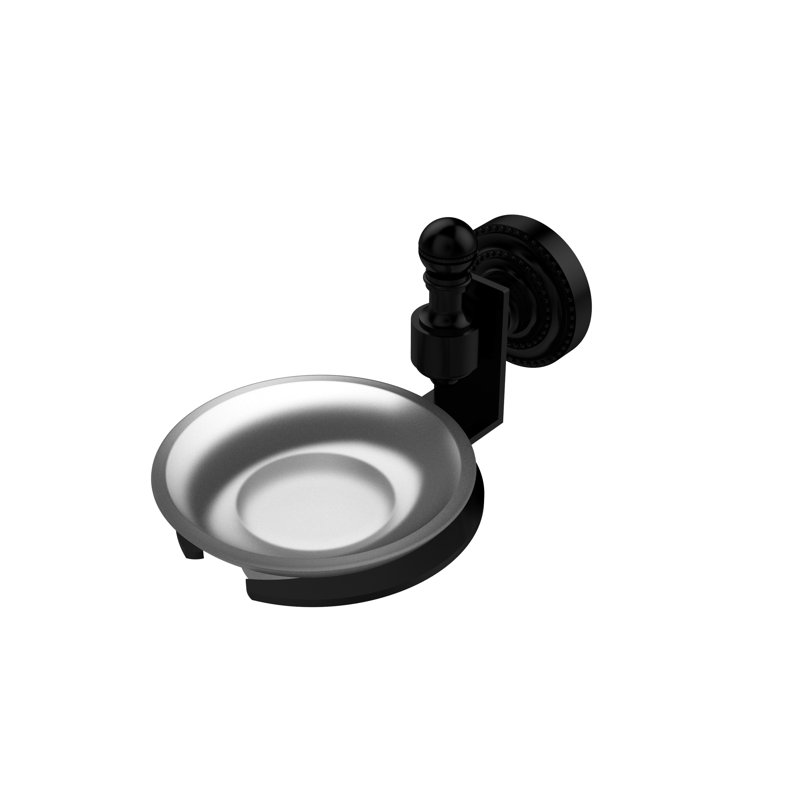 Plat à savon à points rétro Gober, Noir mat
