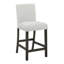 Chaise de comptoir rembourrée en bois Wyncote, gris pierre (ensemble de 2)