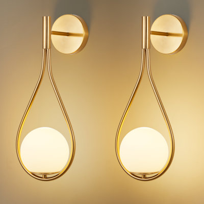 Ensemble de 2 appliques murales Modern Teardrop Modern