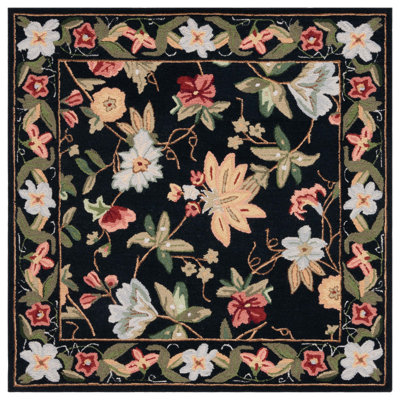 Chelsea Floral Area Rug In Black