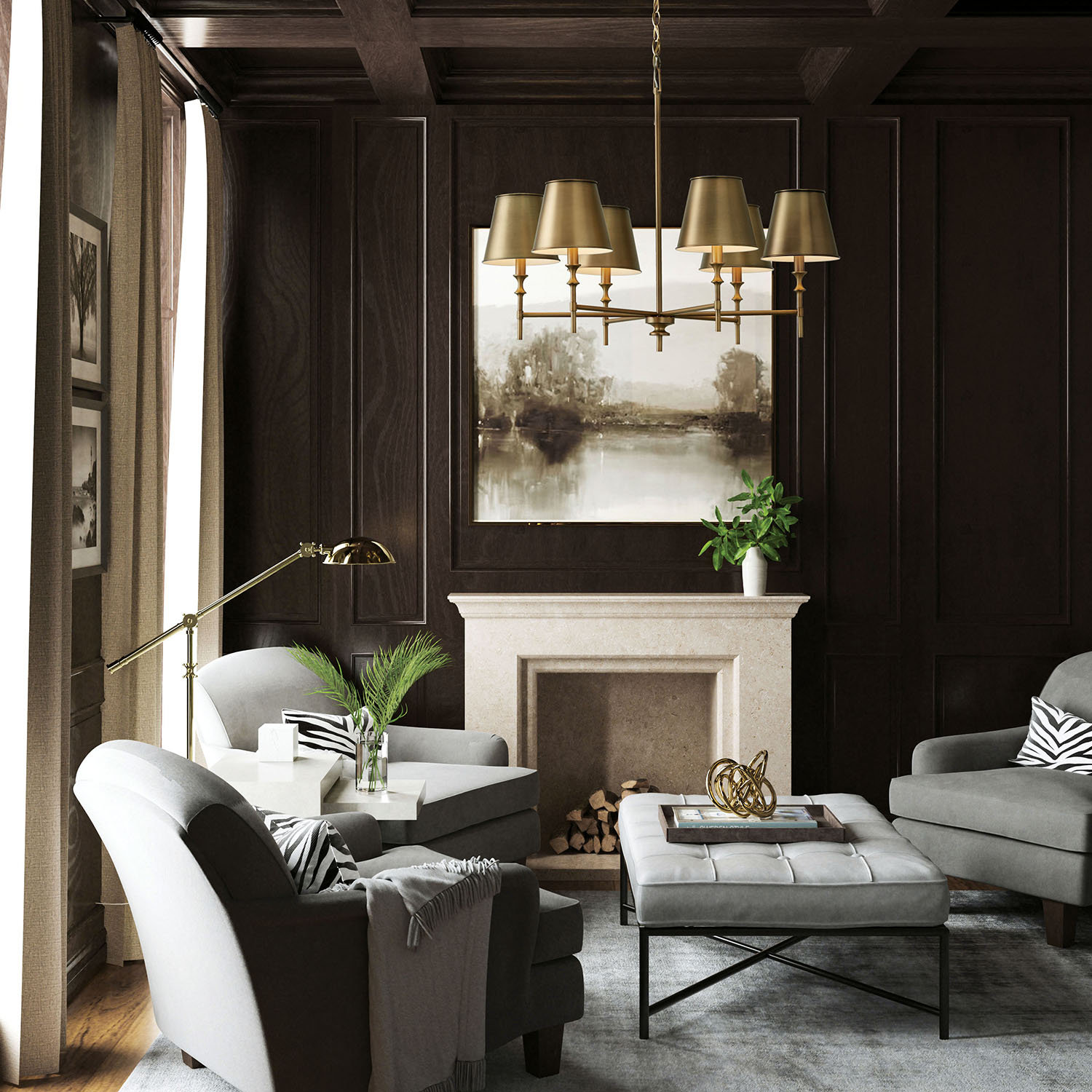Freya 8-Light Chandelier, 27" H x 34" W