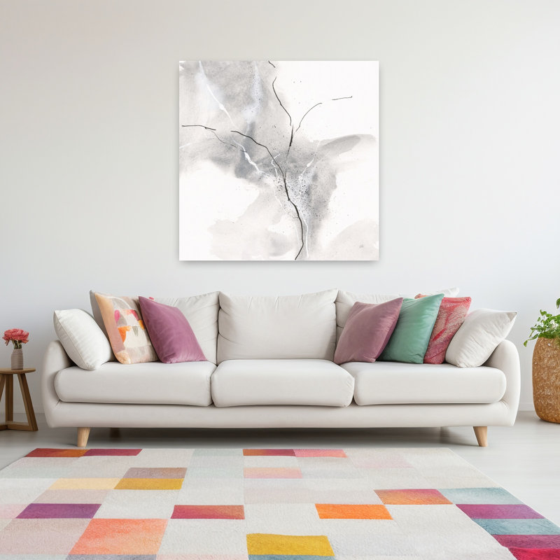 Marbre gris IV, art contemporain abstrait, H 48 po x l 48 po