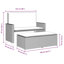 Banc de patio avec coussins et repose-pieds en polyester gris Latitude Run®