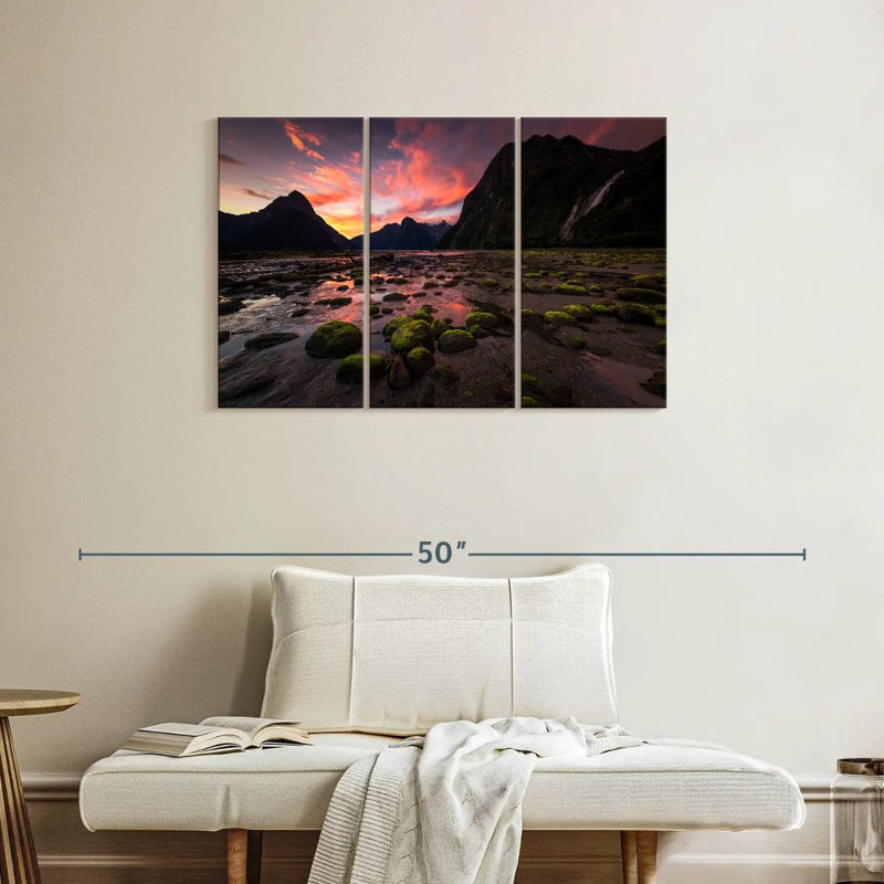Sebbie Milford Sound au lever du soleil, H 24 po x l 38 po