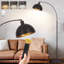 Lampe sur pied à arc avec ampoule DEL à intensité variable, télécommande et réglage de couleur pour le salon-885064984