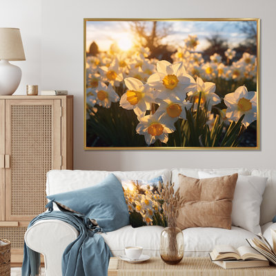 Daffodils Field Sunrise I - Floral Wall Decor