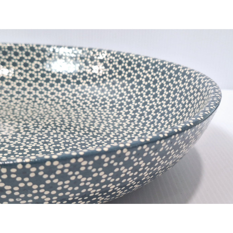 11" Baltic Blue Clay Salad Bowl