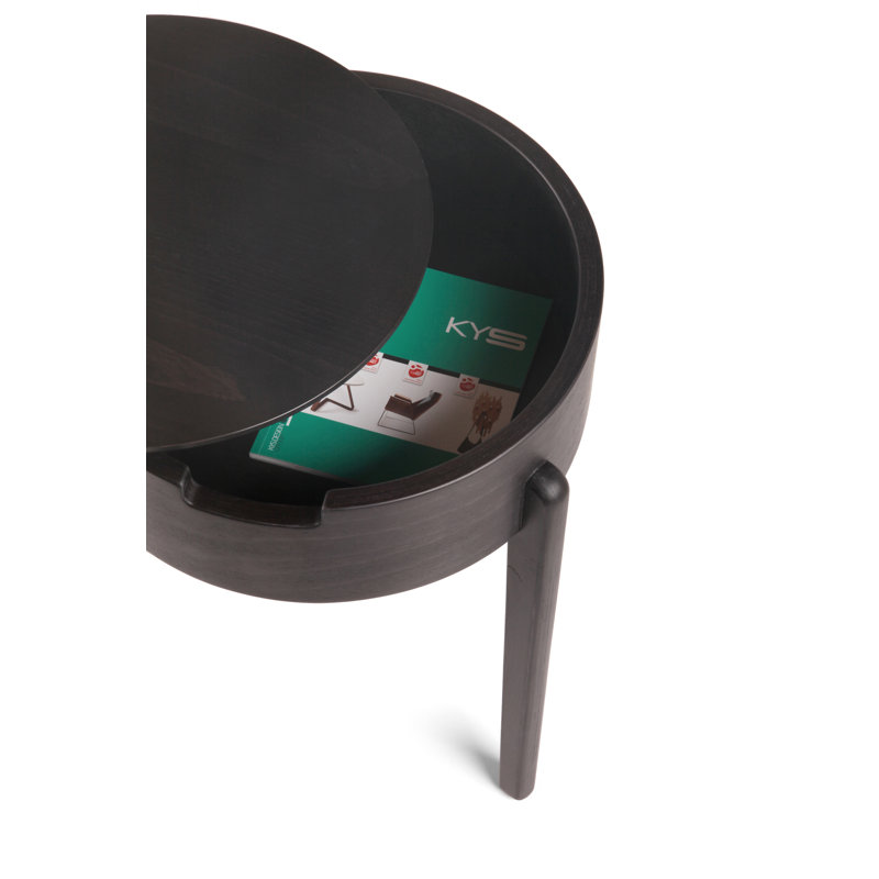 Chef Solid Wood End Table, Transparent Black
