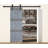 84'' Solid Wood Paneled Matte without Installation Hardware Kit Barn Door-86217090-86217097