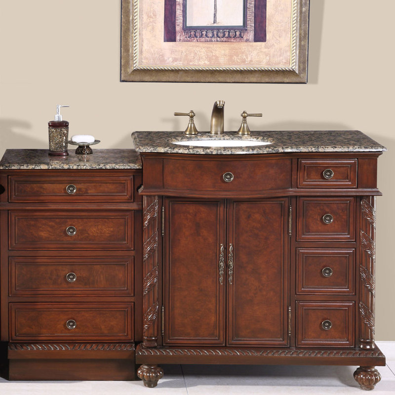 Ensemble de meuble-lavabo simple 56 po Brenneman, Lavabo à gauche