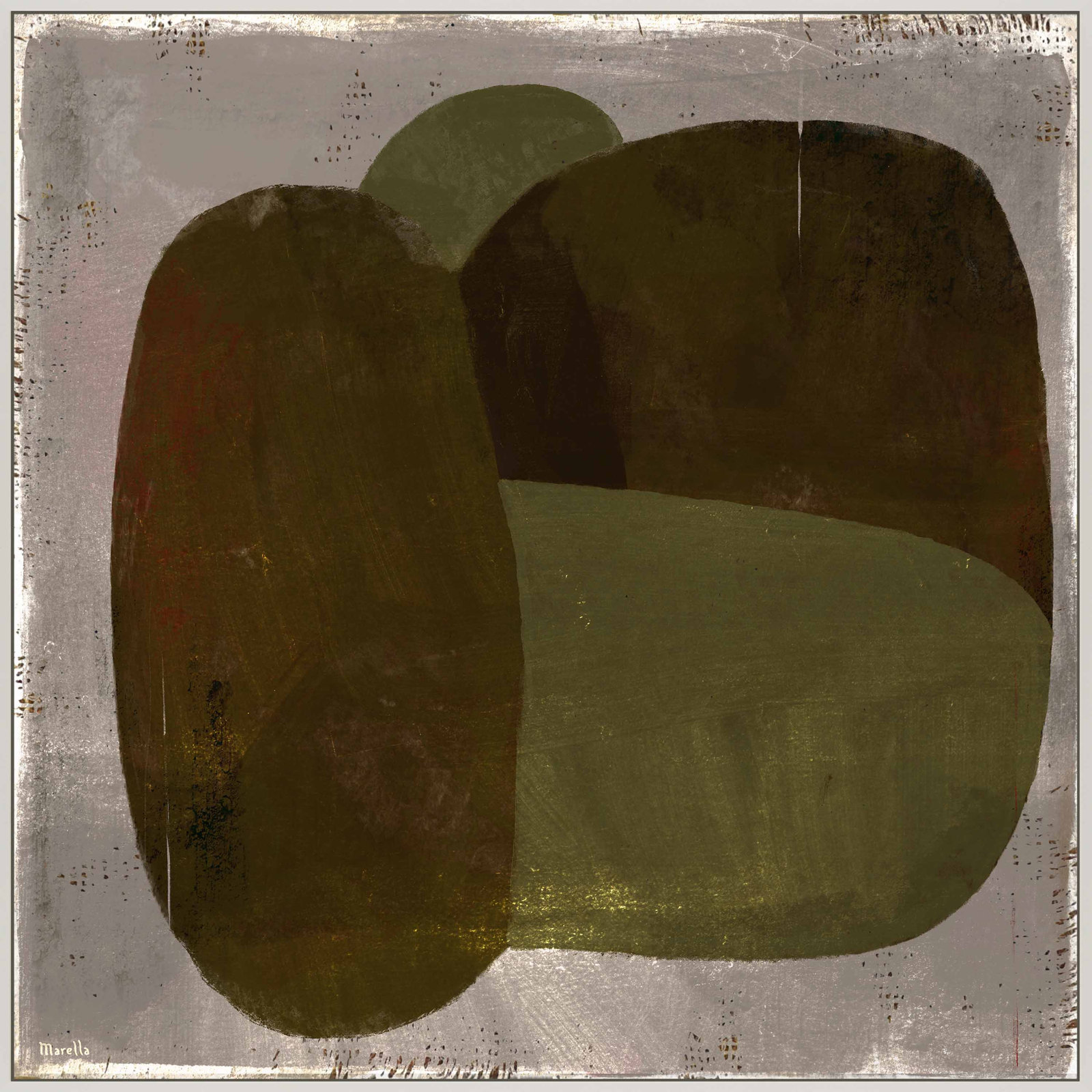 Combined Forces by Marco Marella for Studio M - Framed Wall Art, 24" H x 24" W, Paper, White