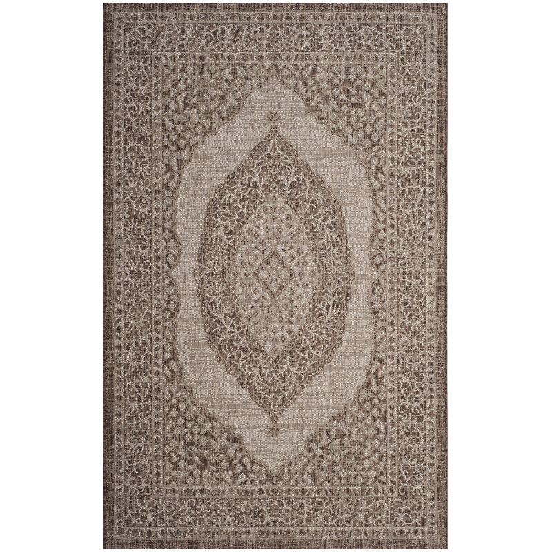 Amedee Performance Oriental Indoor/Outdoor Area Rug, Rectangle 8' x 11'