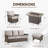 Tapash Premium Outdoor Rattan Sofa Set With 2 Swivel Glider Chairs, 2 Ottoman Footrests & 41" Gas Fire Pit Table  Comfortable Weatherproof Furniture For Patios, Decks, And Gardens.-106892392