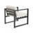 Navan Outdoor Patio Club Chair, Set Of 2, Black Frame With Beige Cushion-1973223623