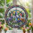 Compass Rose Stained Glass Window Panel，12"H-1331751300
