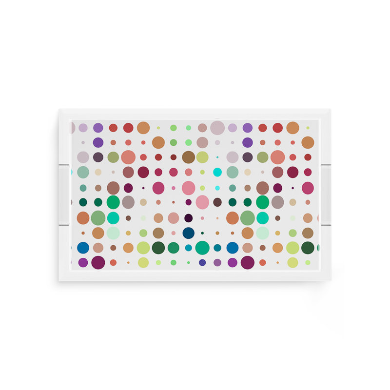 Mod Confetti Andre Acrylic Rectangle Decorative Tray, 12.5"W x 7.75"D x 2"H