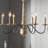 Neddy 6 - Light Steel Dimmable Chandelier