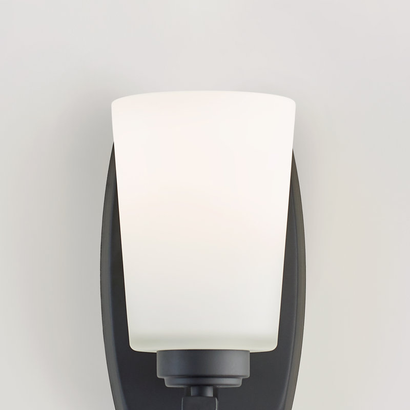 Franport One Light Wall / Bath Sconce from Generation Lighting , Midnight Black, No