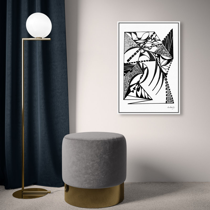 Manuel Roman - Warrior In Armor Print by Oliver Gal, 31"H x 21"W, White Floater Frame