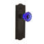 Cobalt Crystal Interior Mortise Door Knob with Meadows Long Plate-2141190435-2141190437