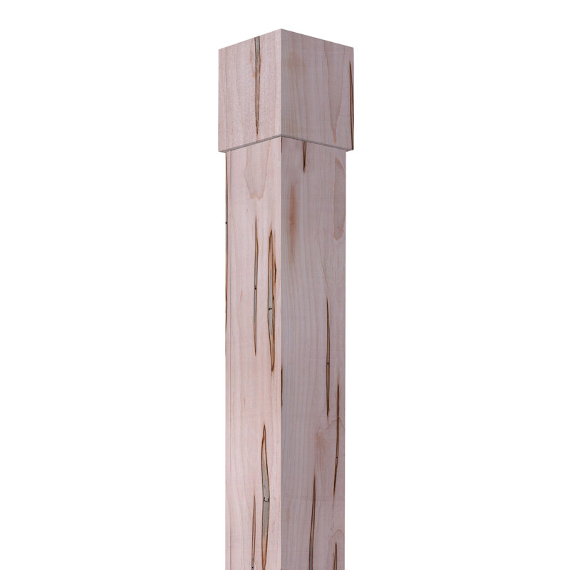Unfinished Rustic Ambrosia Maple Column Wrap, 8.66 Feet