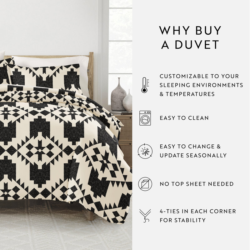 Gray Adobe Diamond Print Reversible Full/Queen Duvet Cover Set