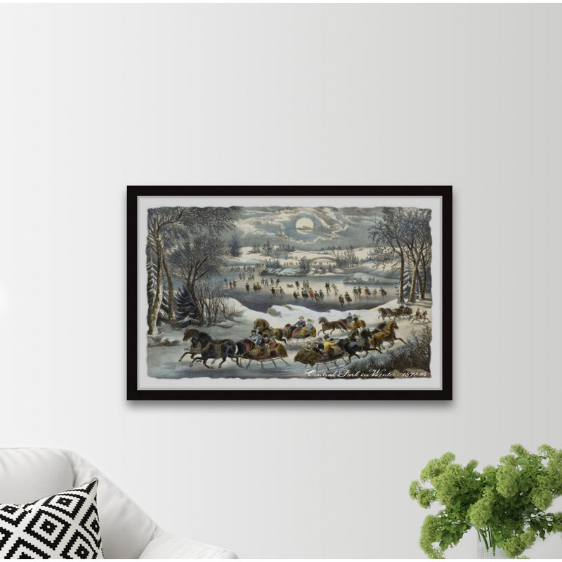 Midnight in the Park - Cadre photo, reproduction d'art sur papier, H 12 po x l 18 po x P 1,5 po